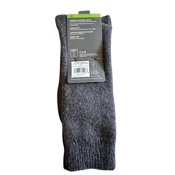 Alpine design Calf Cute Heavy Weight Large Men's 8-12 Boot Soxk Merino wool Gray - Picture 3 of 5